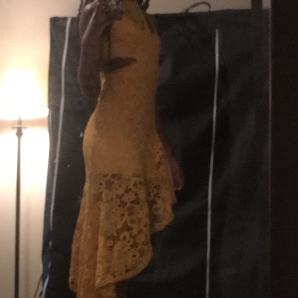 Fashion Nova Assymetrical Yellow Dress - Picture 2 of 6